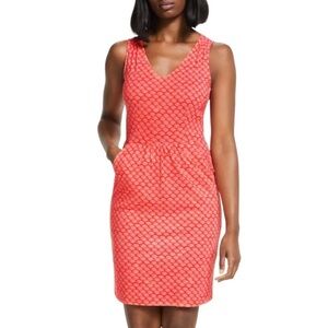 Boden Dress Women’s‎ Size 18 US Long Red Rainbow Dot Melinda Jersey Midi